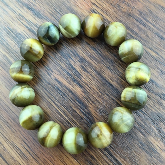 Genuine Tigers Eye Stretch Bracelet - Picture 6 of 8
